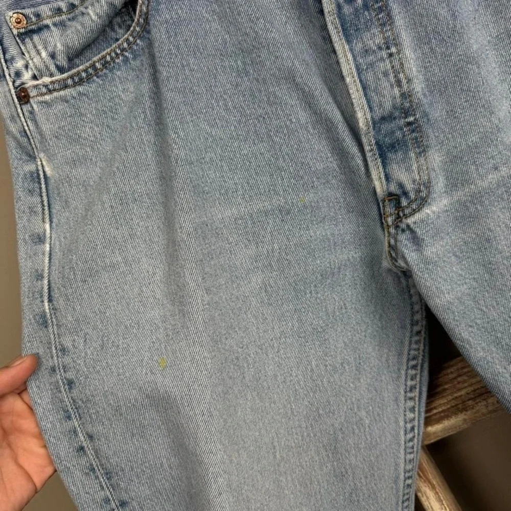 Vintage 2002 Levi 501‎ Button Fly Straight Fit Denim Blue Jeans 35x31.5